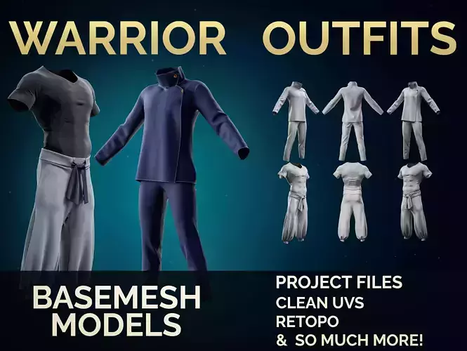 Warrior Outfit - Toji And Megumi Fushiguro Inspired 3D model