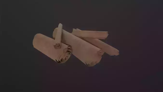 Scrolls Pile 3D Model