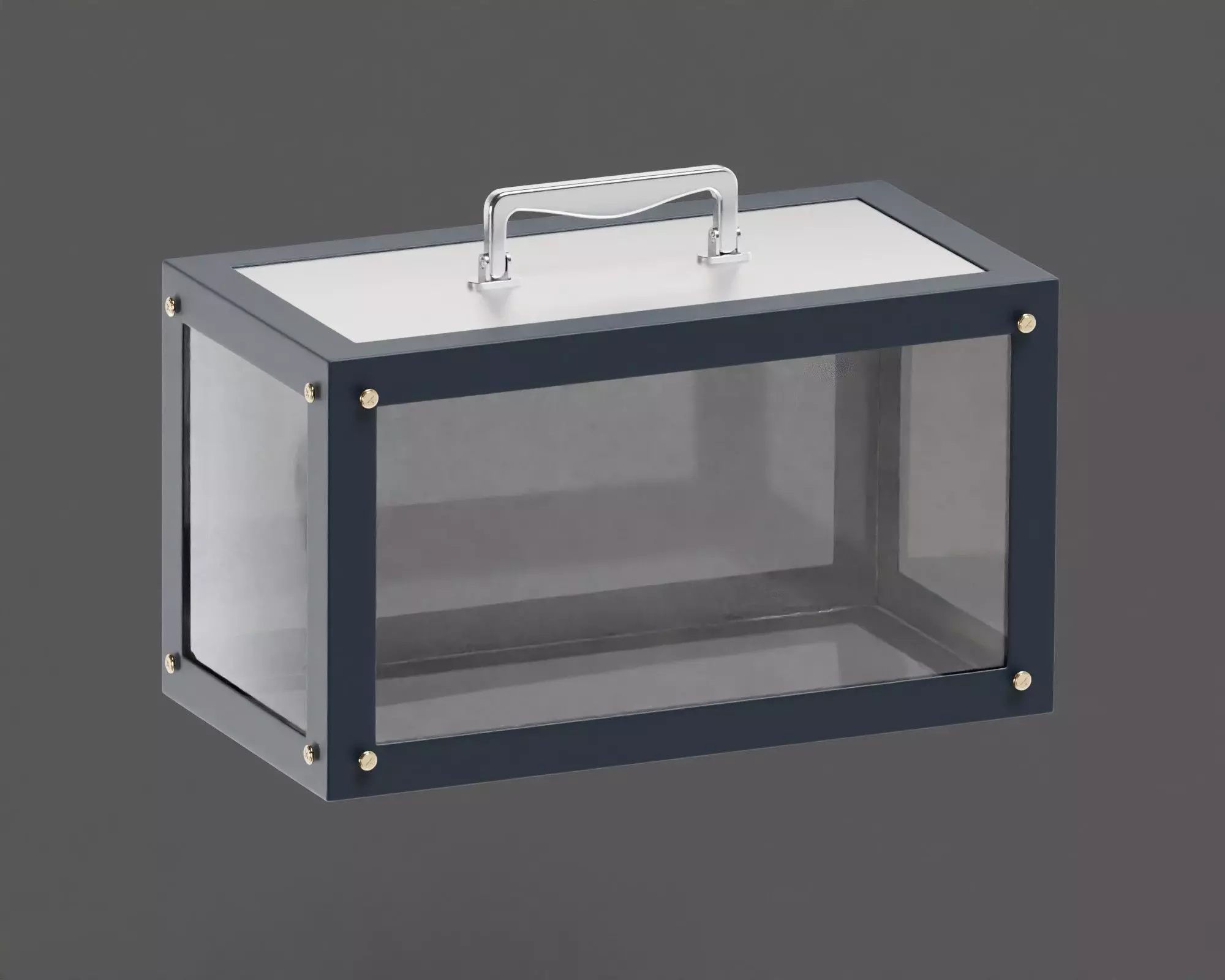 Glass box High quality 3d model Low-poly 3D model