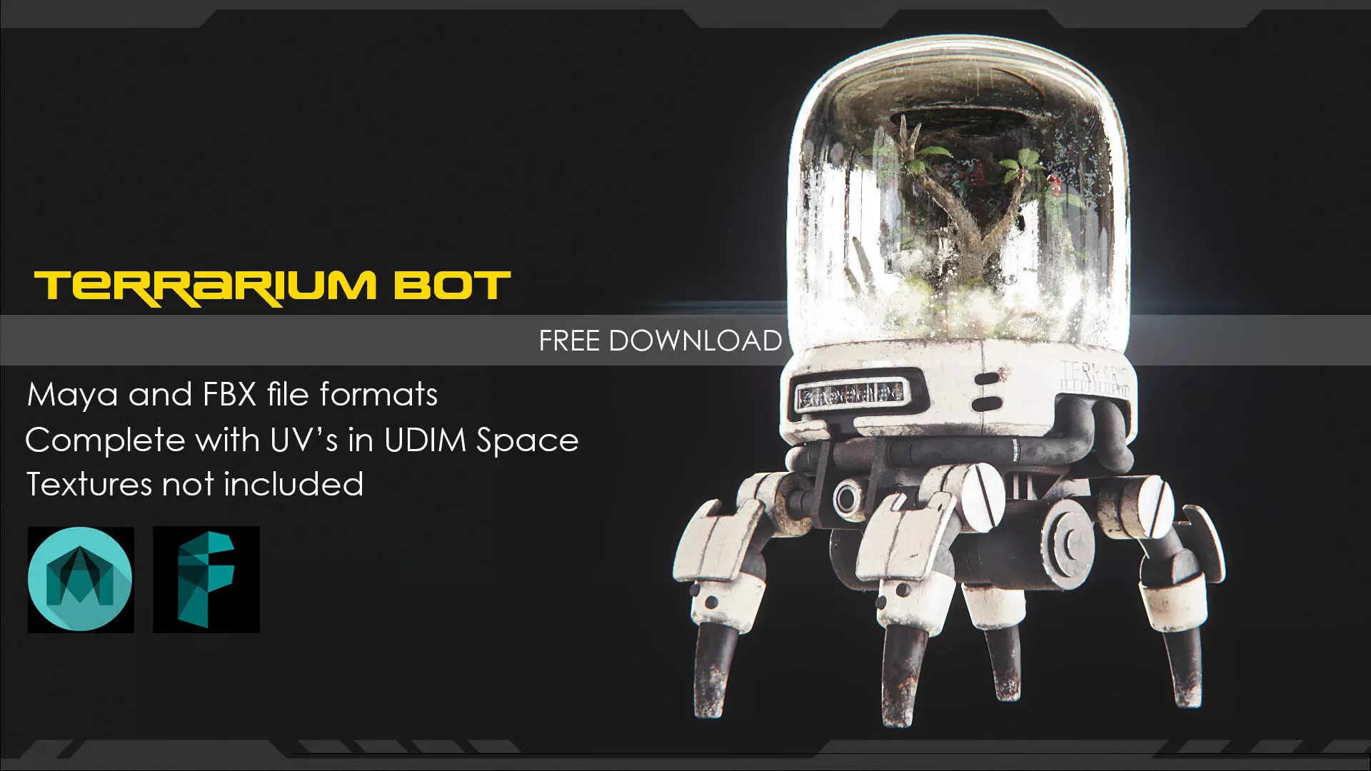 Terrarium Bot Free 3D model