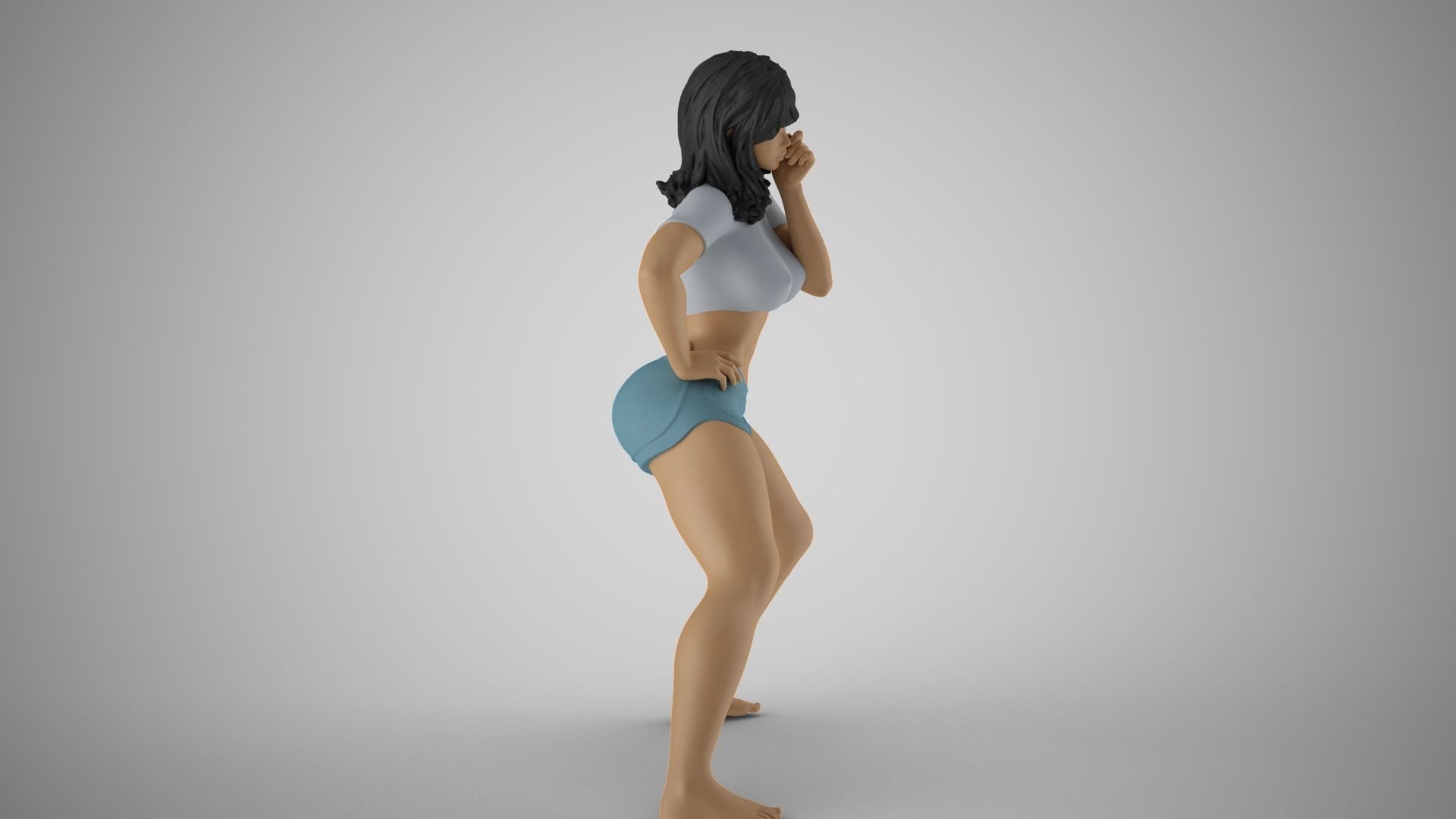 Spoiled Naughty Girl 3D print model_4