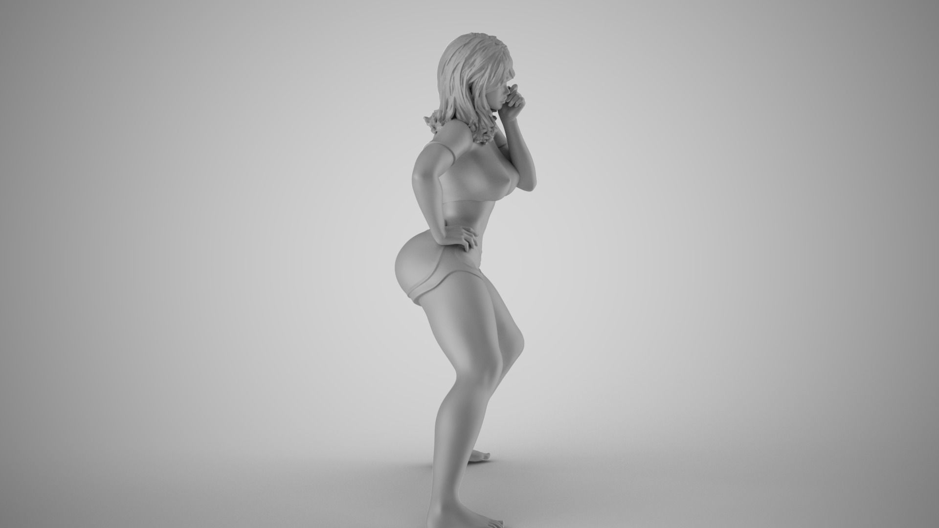 Spoiled Naughty Girl 3D print model_3