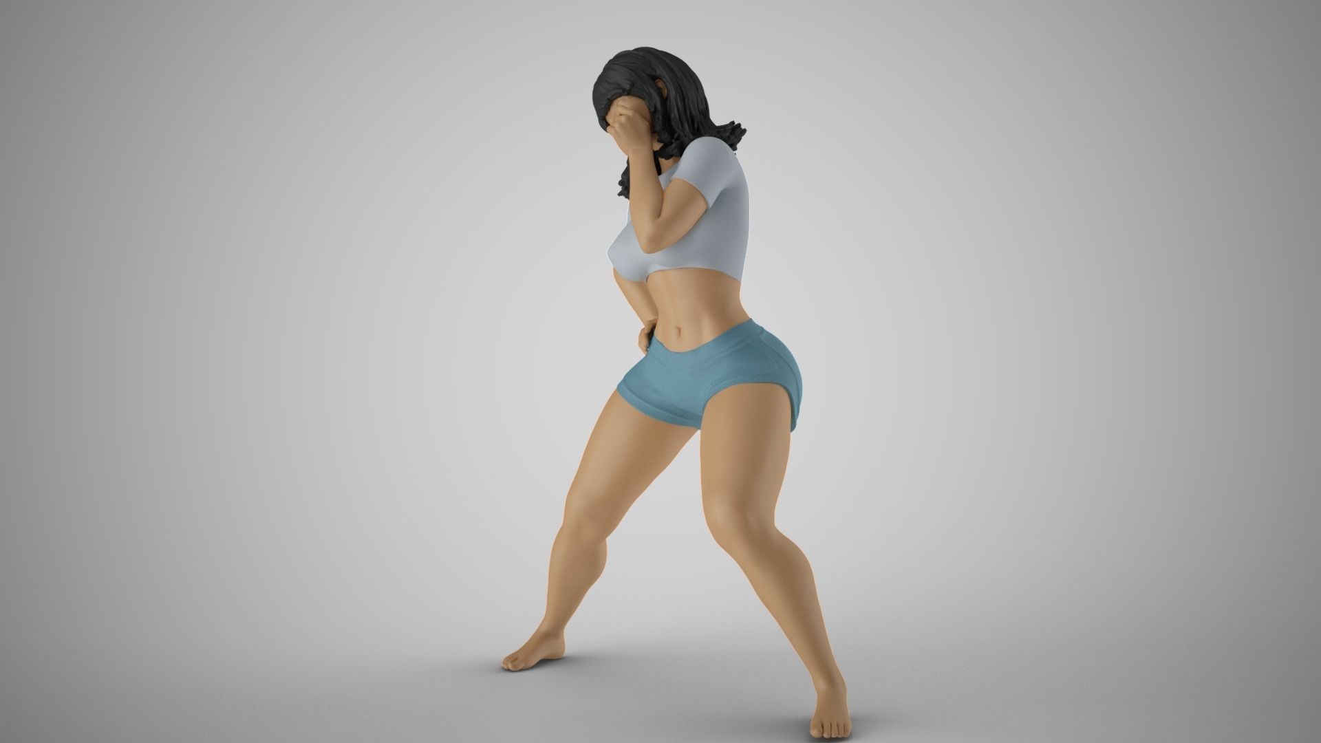Spoiled Naughty Girl 3D print model_9