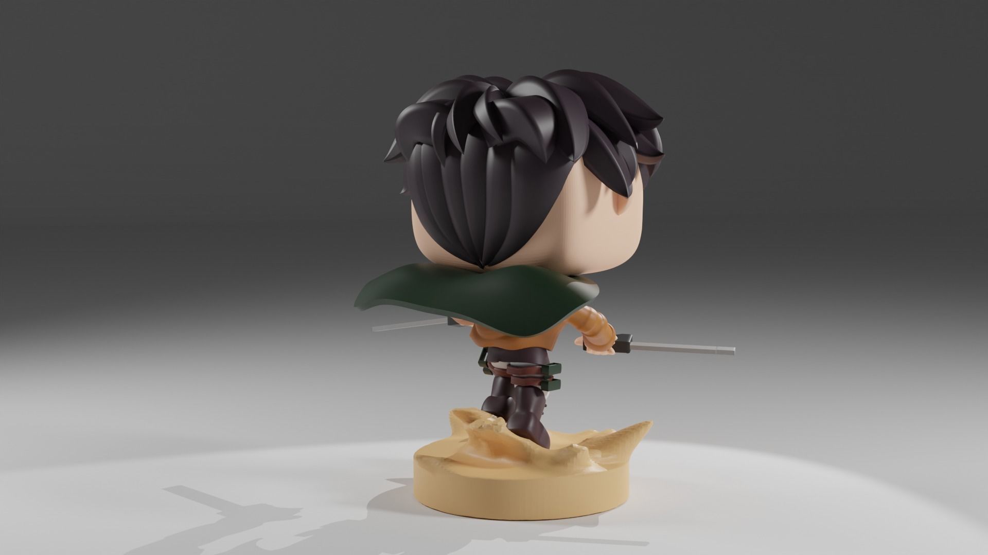 Levi Ackerman Funko Pop from Attack on Titan 3D model_4