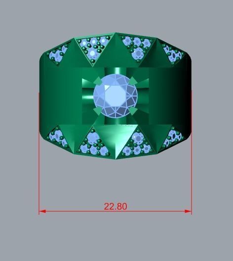men ring 3D print model_8