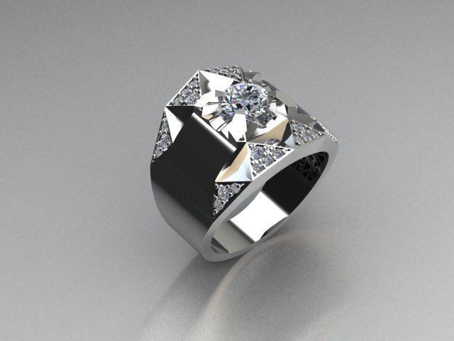 men ring 3D print model_3
