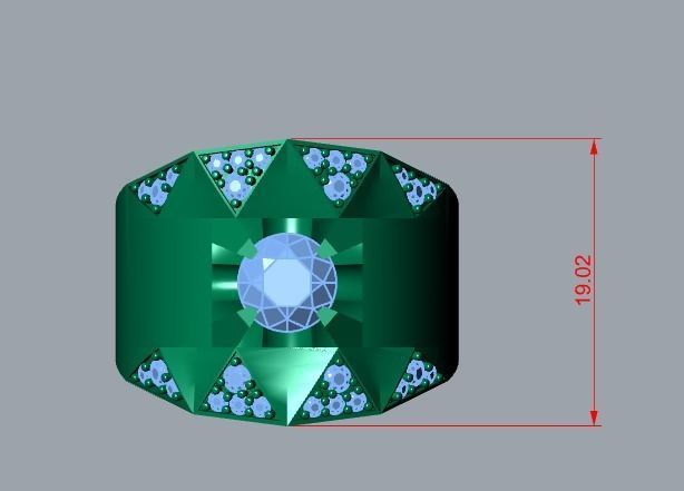 men ring 3D print model_7