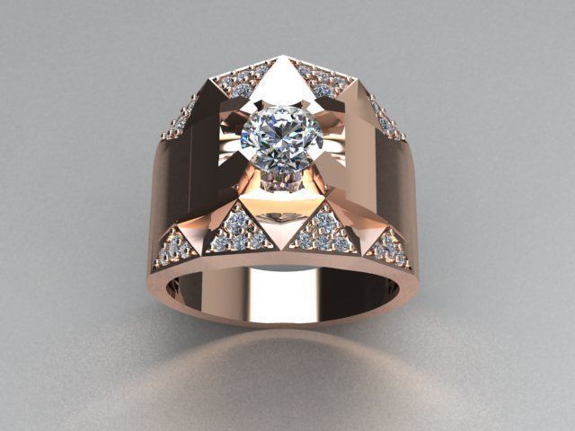 men ring 3D print model_2