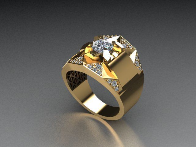 men ring 3D print model_1