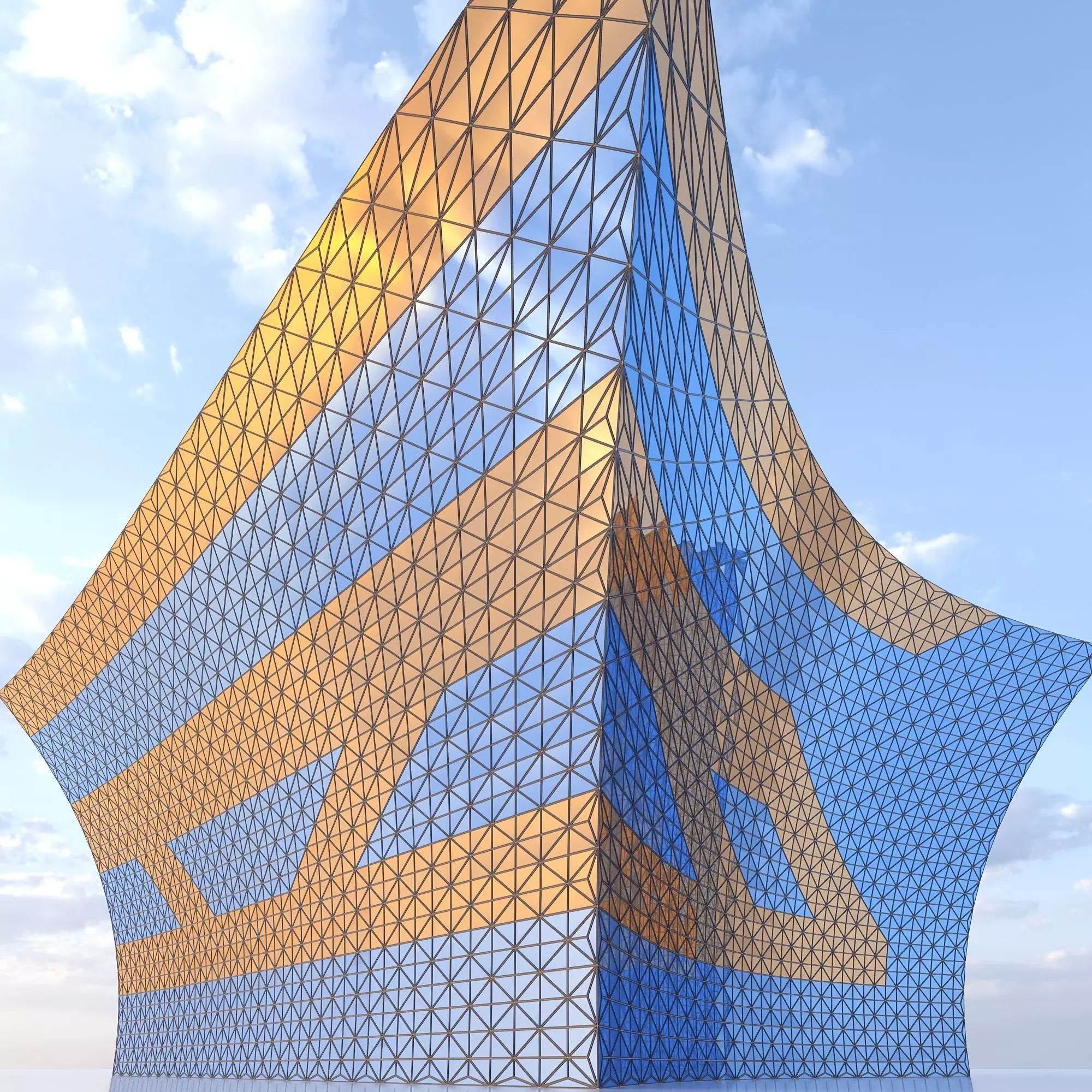 Future mall building 3D model_0