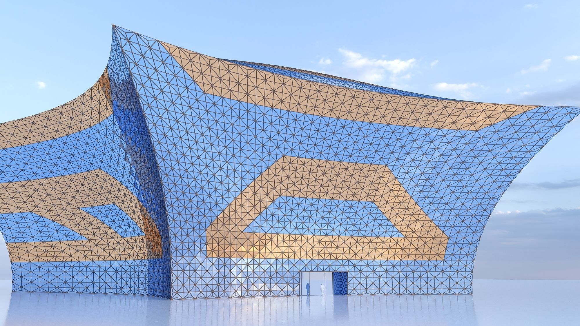 Future mall building 3D model_1