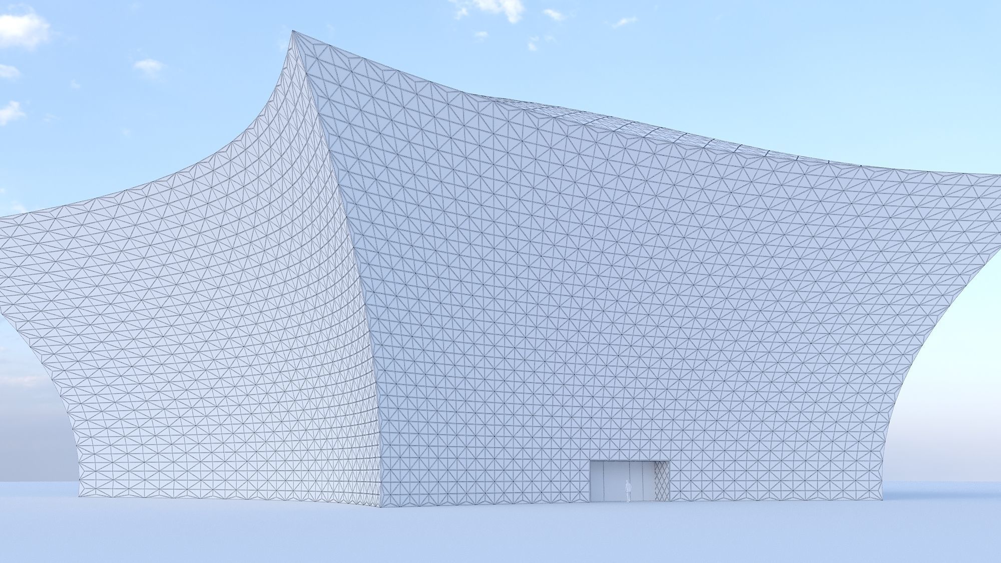 Future mall building 3D model_4