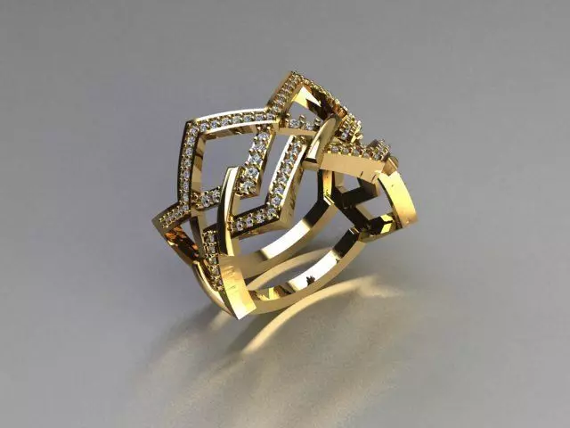 ring jewelry 3D print model_0