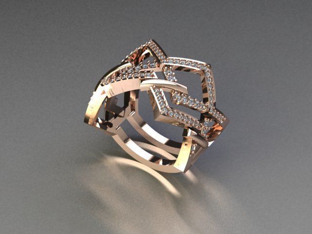 ring jewelry 3D print model_3