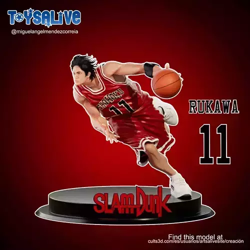 RUKAWA SLAM DUNK PLAYER STL 3D print model