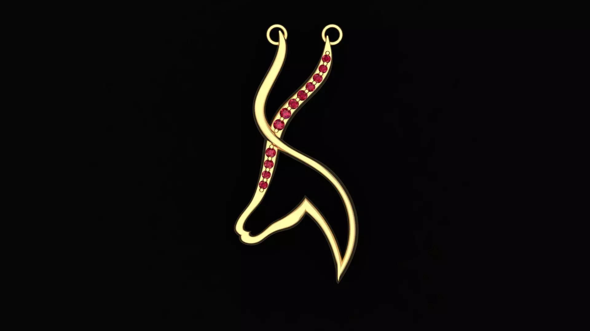 Horse pendant 3D print model_0