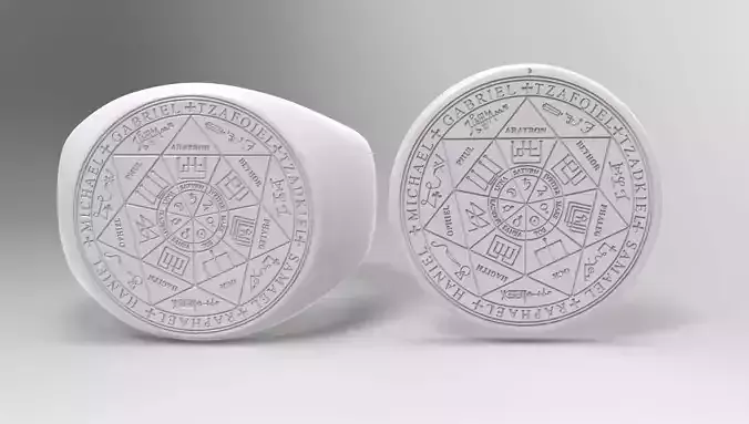 Seven Archangels - Ring and Medallion 3D print model