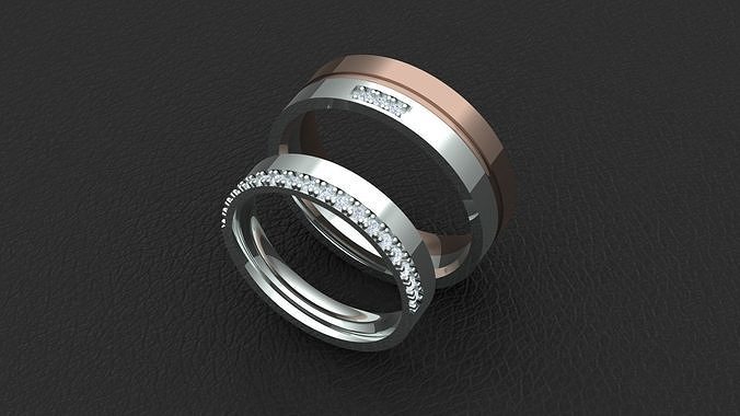 wedding ring 3D model 3D printable | CGTrader