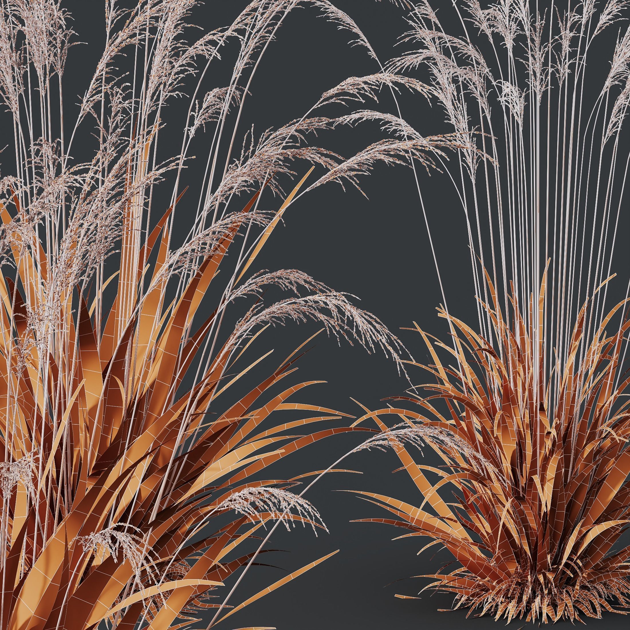 10 Different SETS Of Bush Grass SET VOL11 3D Model Collection_27