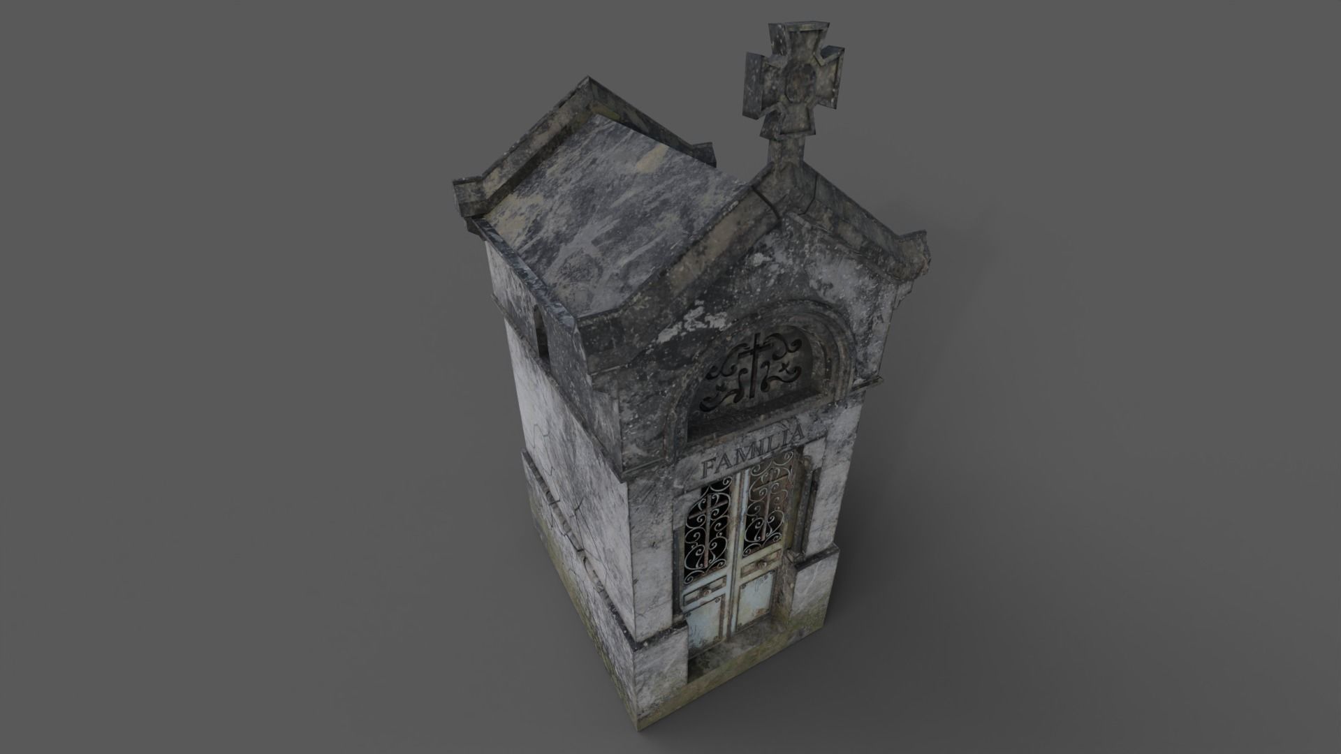 Cemetery Mausoleum 03 Low-poly 3D model_5