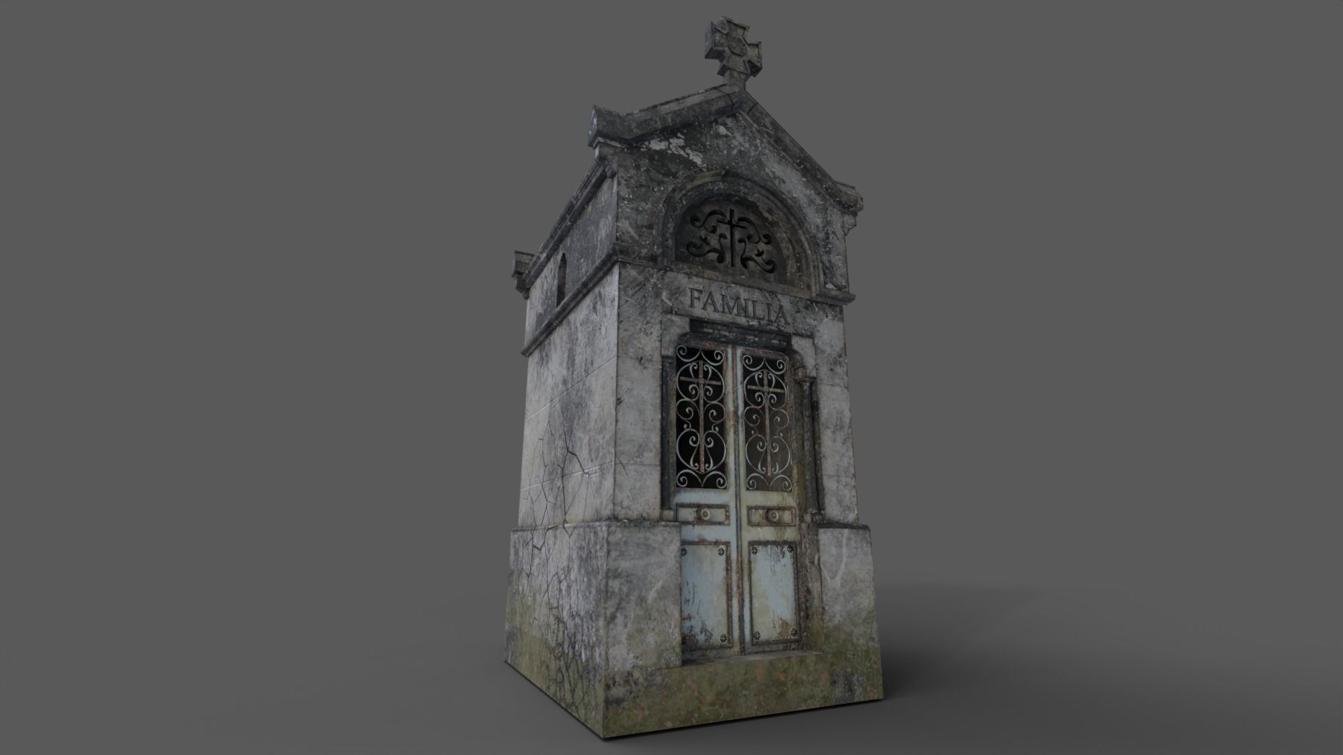 Cemetery Mausoleum 03 Low-poly 3D model_1