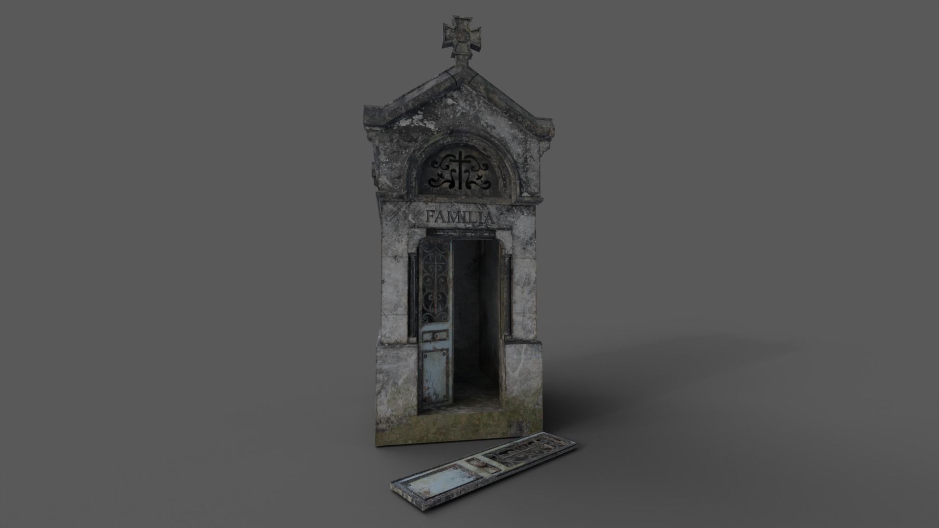 Cemetery Mausoleum 03 Low-poly 3D model_17