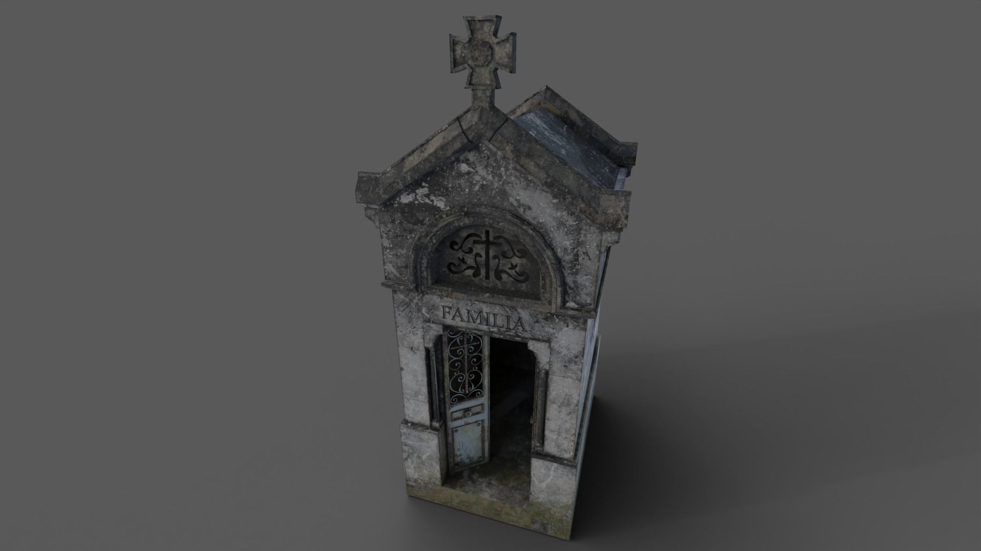 Cemetery Mausoleum 03 Low-poly 3D model_15