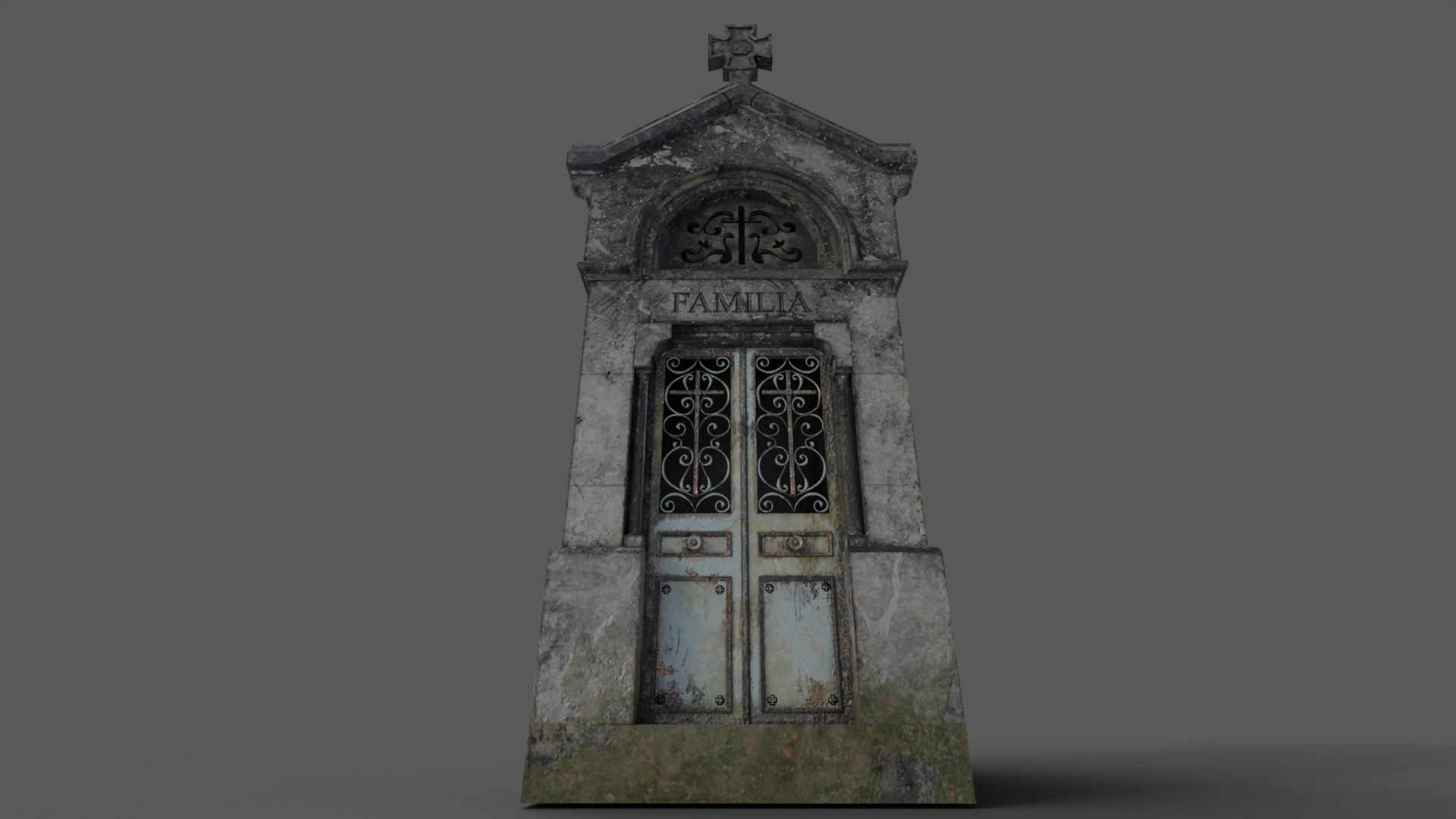 Cemetery Mausoleum 03 Low-poly 3D model_7