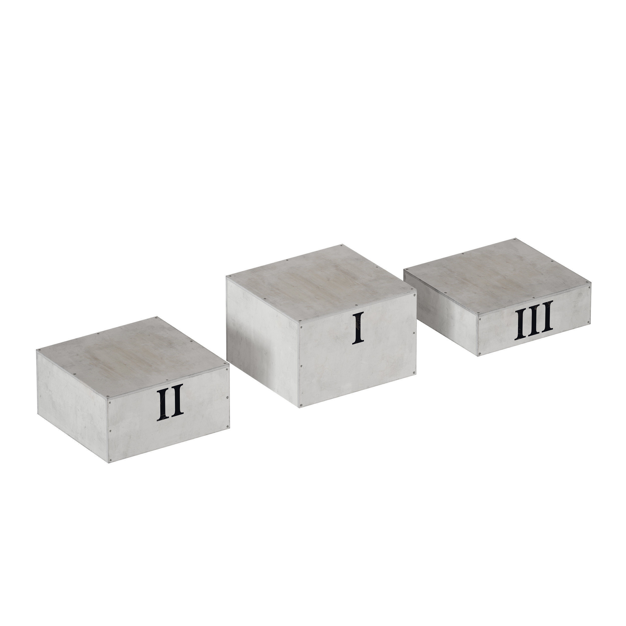 Award sports pedestal podium Plywood box 3D model_7