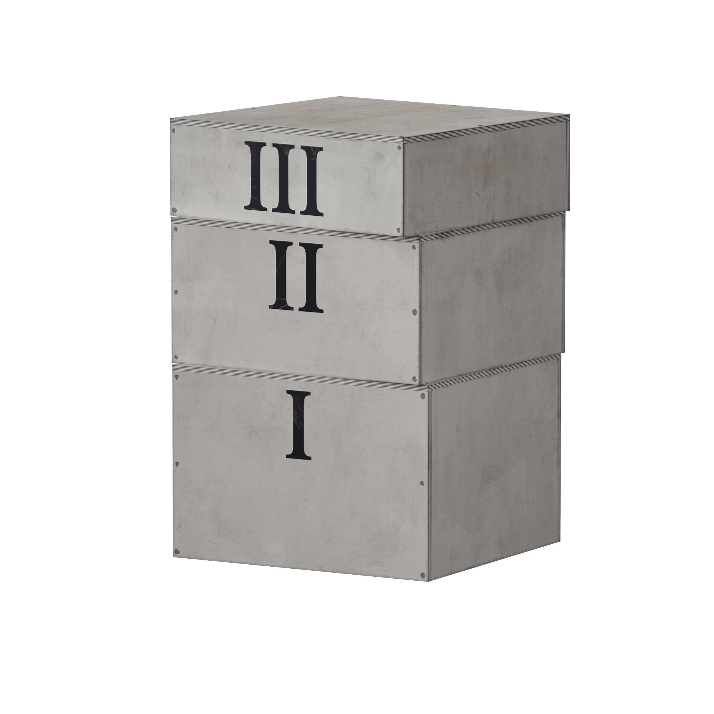Award sports pedestal podium Plywood box 3D model_15