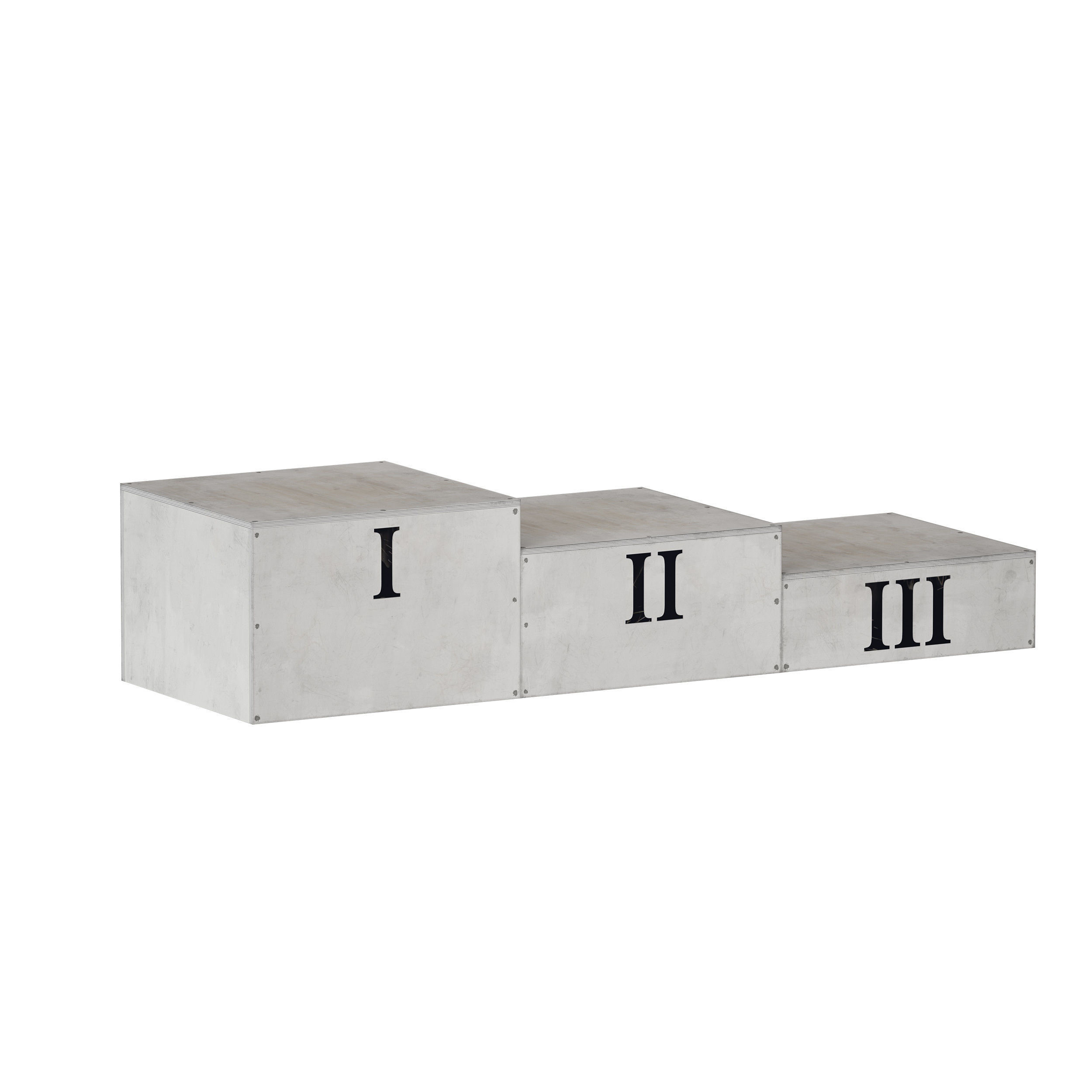 Award sports pedestal podium Plywood box 3D model_4