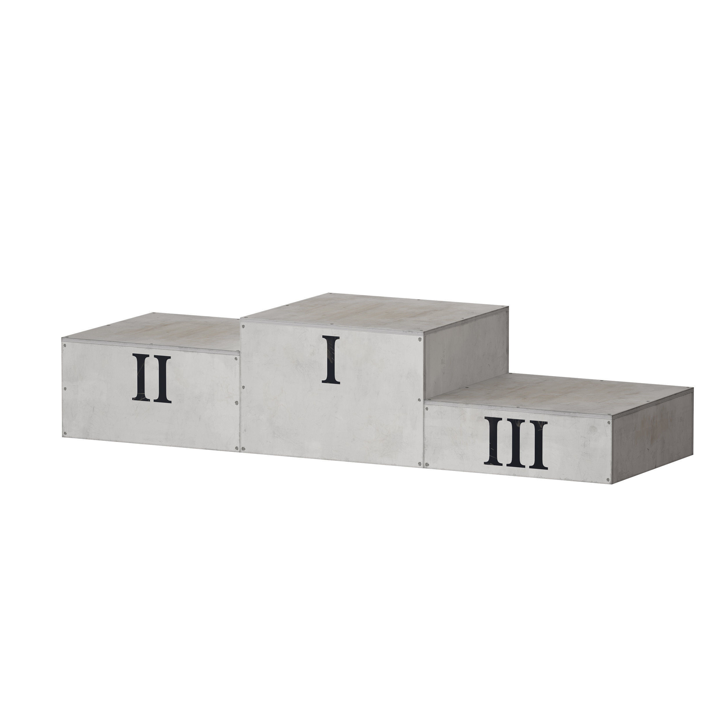 Award sports pedestal podium Plywood box 3D model_1