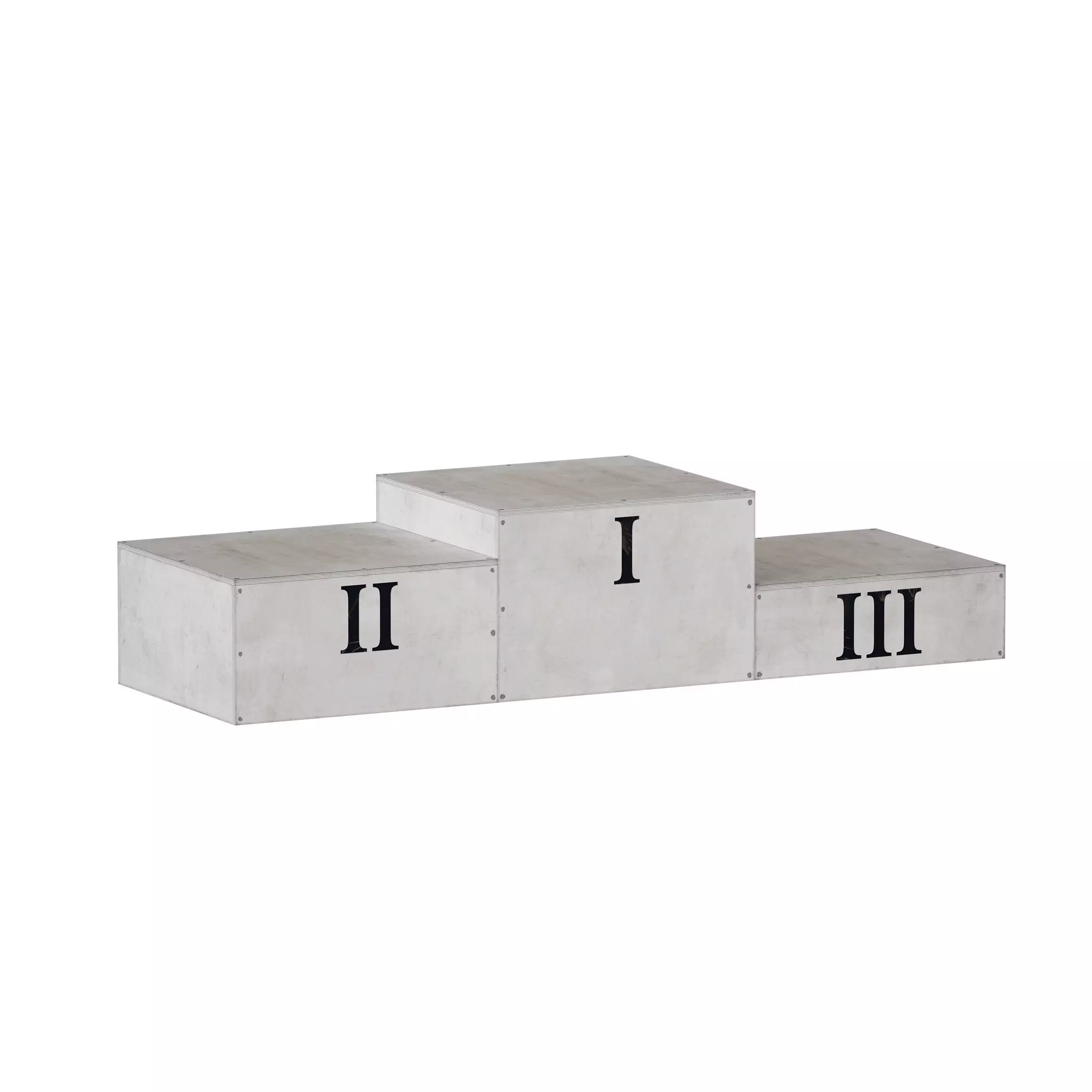 Award sports pedestal podium Plywood box 3D model_0
