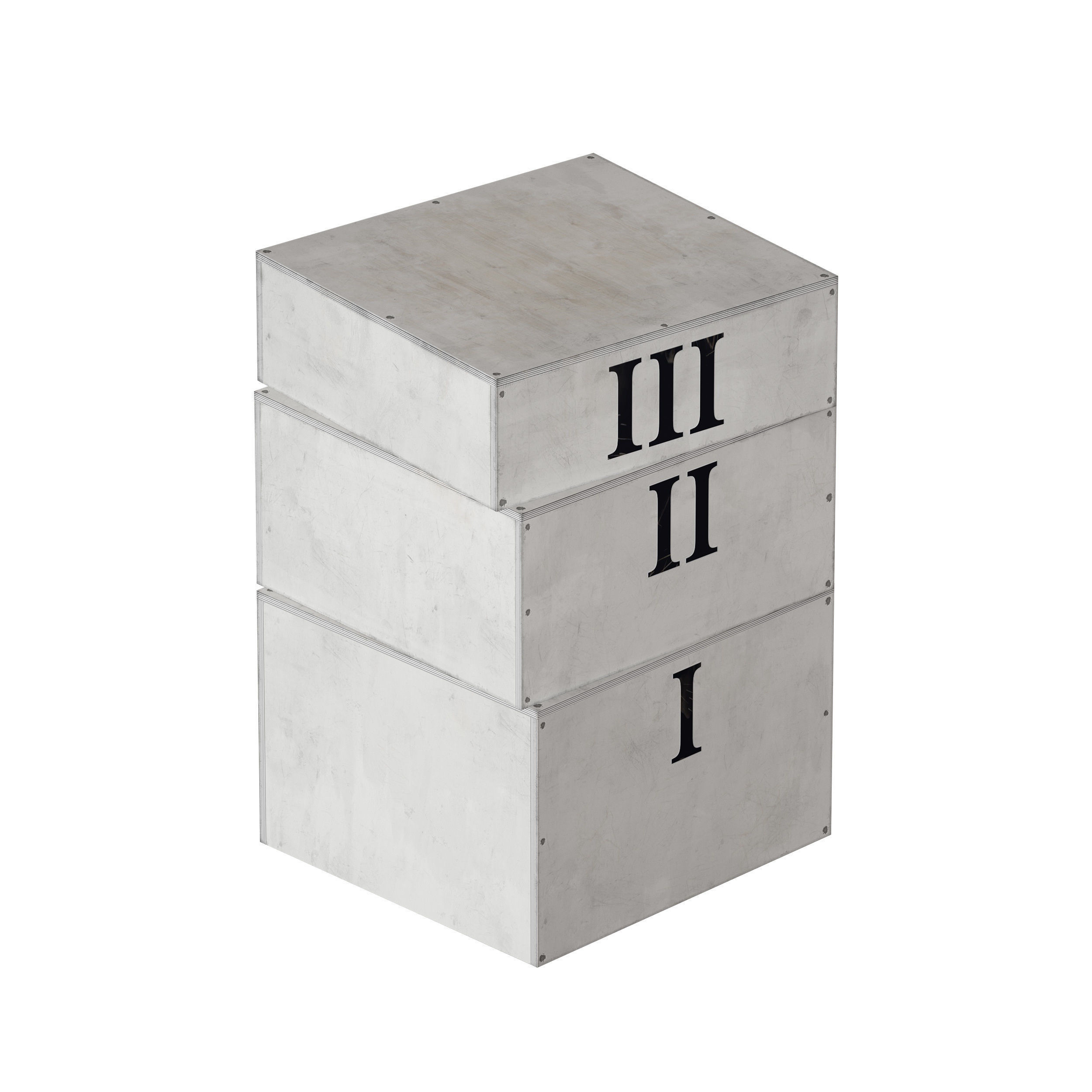 Award sports pedestal podium Plywood box 3D model_11