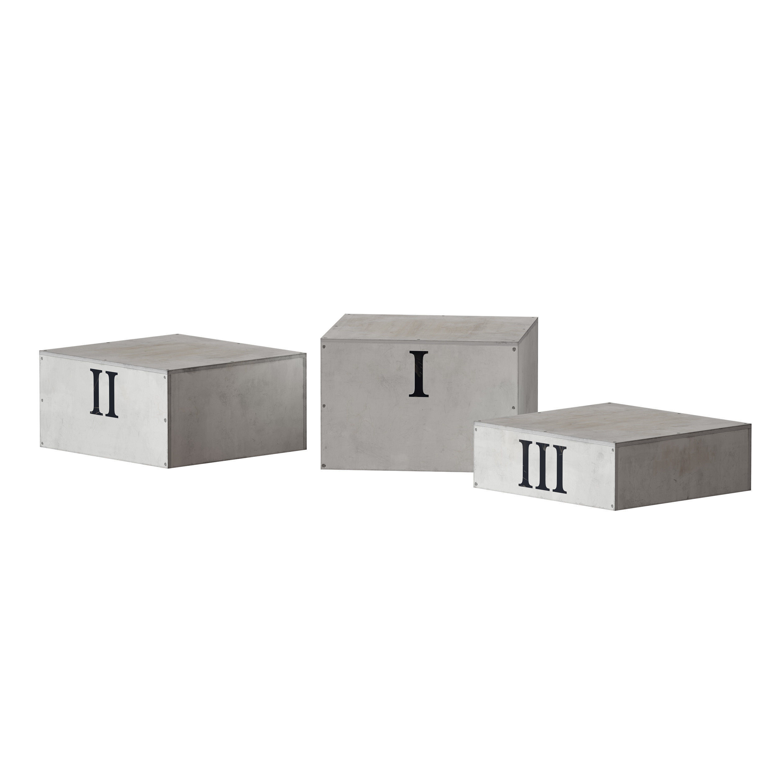Award sports pedestal podium Plywood box 3D model_14
