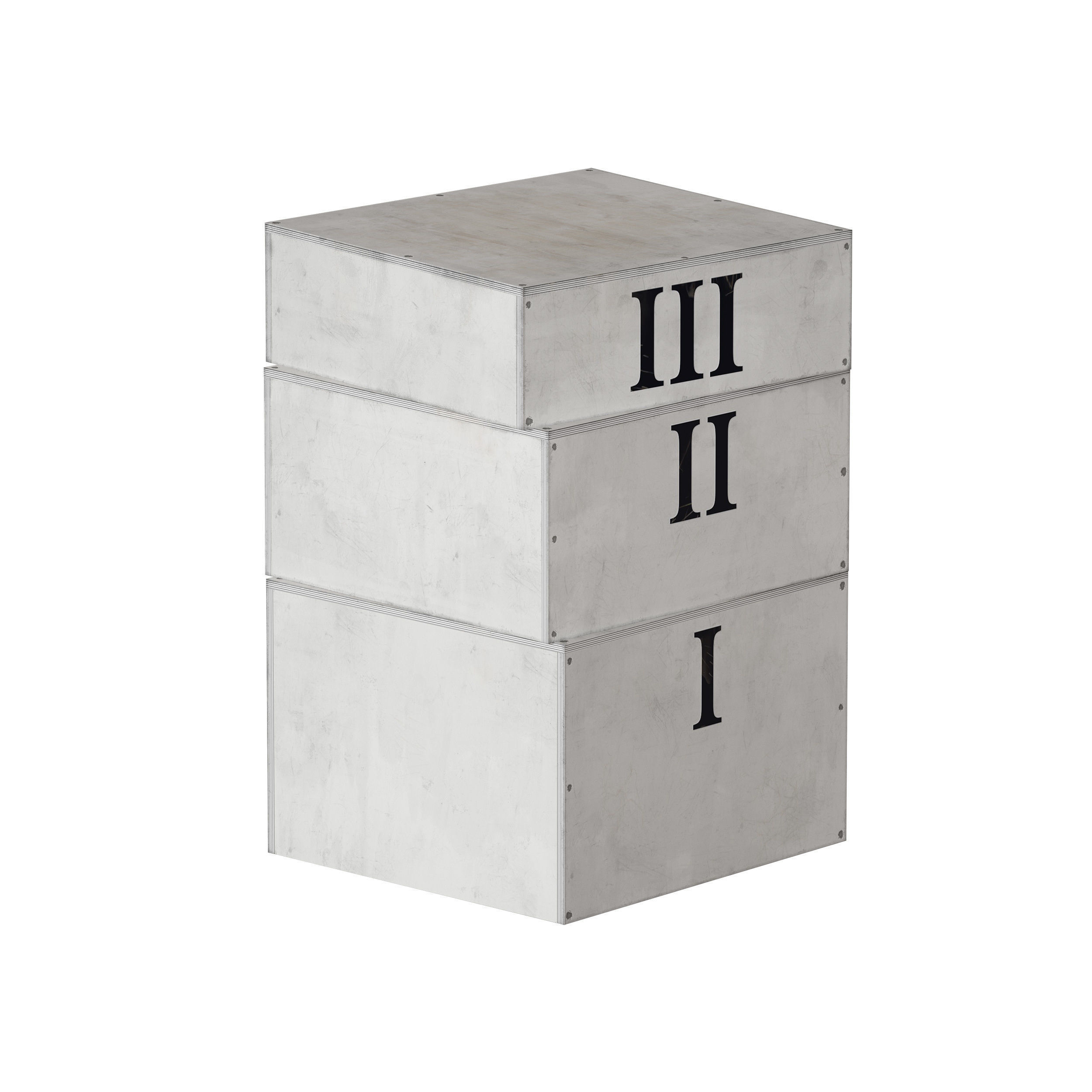 Award sports pedestal podium Plywood box 3D model_6