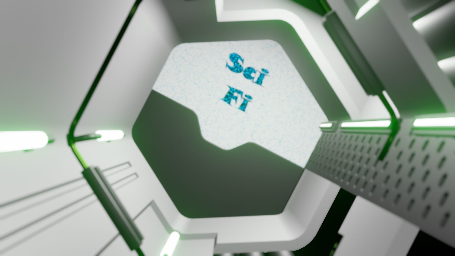 ANIMATED SCI FI CORRIDOR  Low-poly 3D model_2