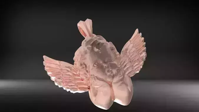 Vintage Cherub Baby Angel Heaven Wings  Necklace Jewelry Gift 3D print model