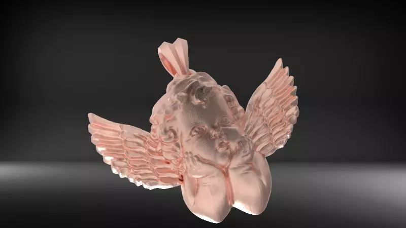 Vintage Cherub Baby Angel Heaven Wings  Necklace Jewelry Gift 3D print model_0