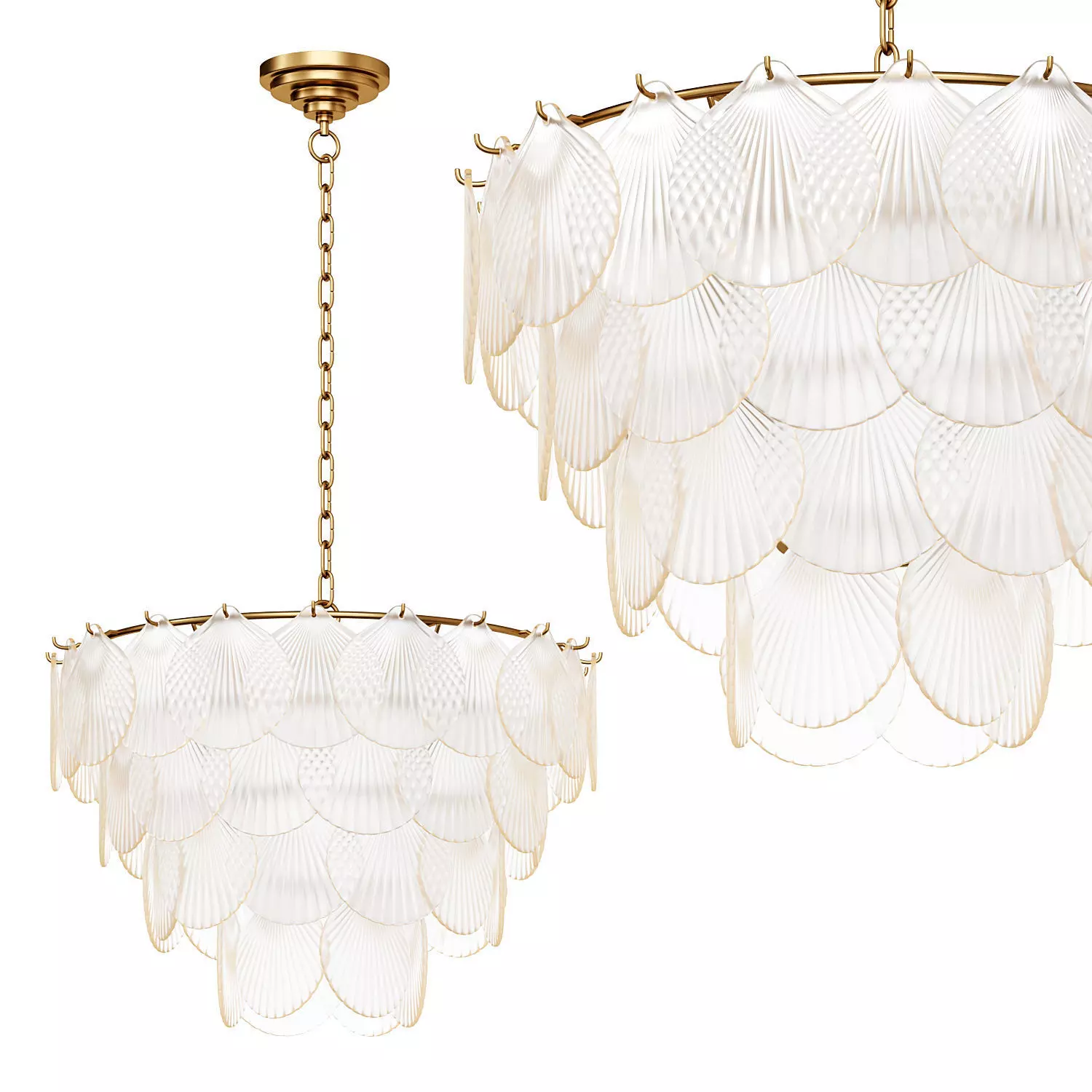 Chandelier Transparent Glass Shells by LaLume 3D model