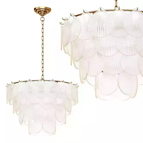  Chandelier Transparent Glass Shells by LaLume