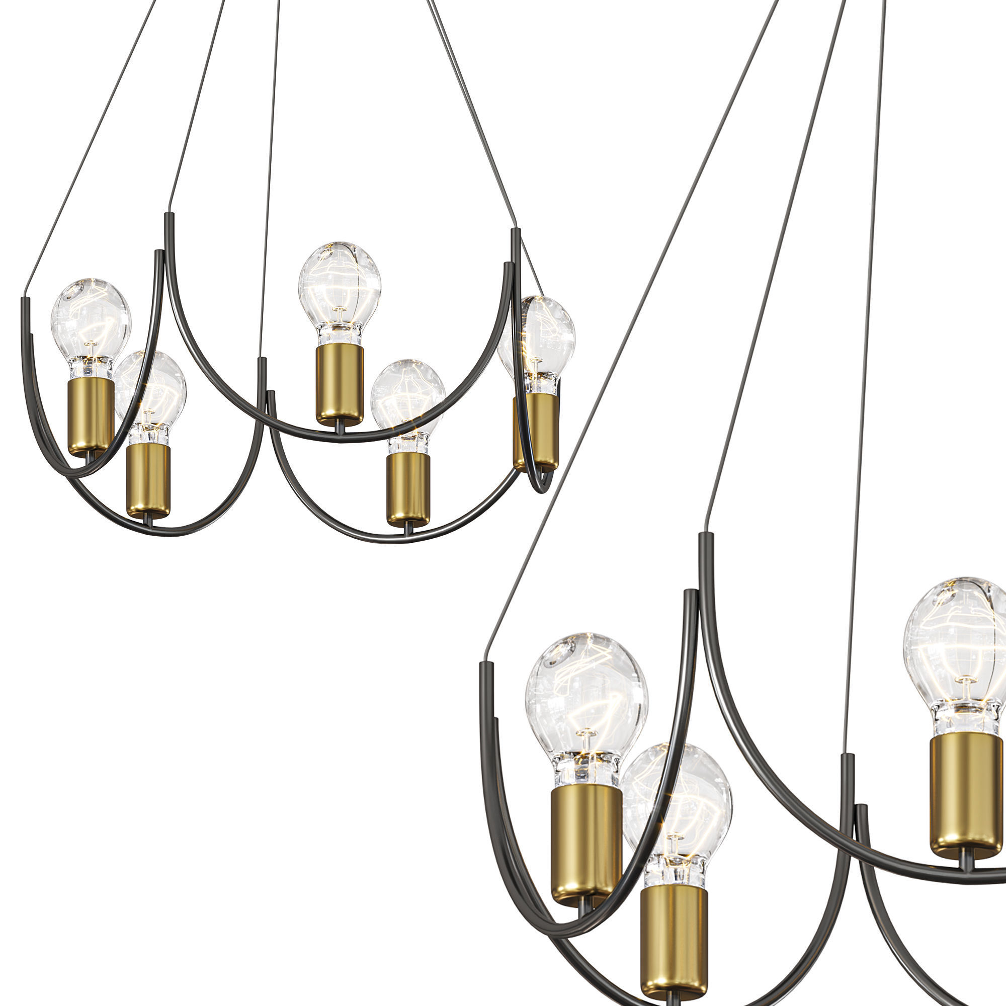 Chandelier Supro by Lalume 3D model_1