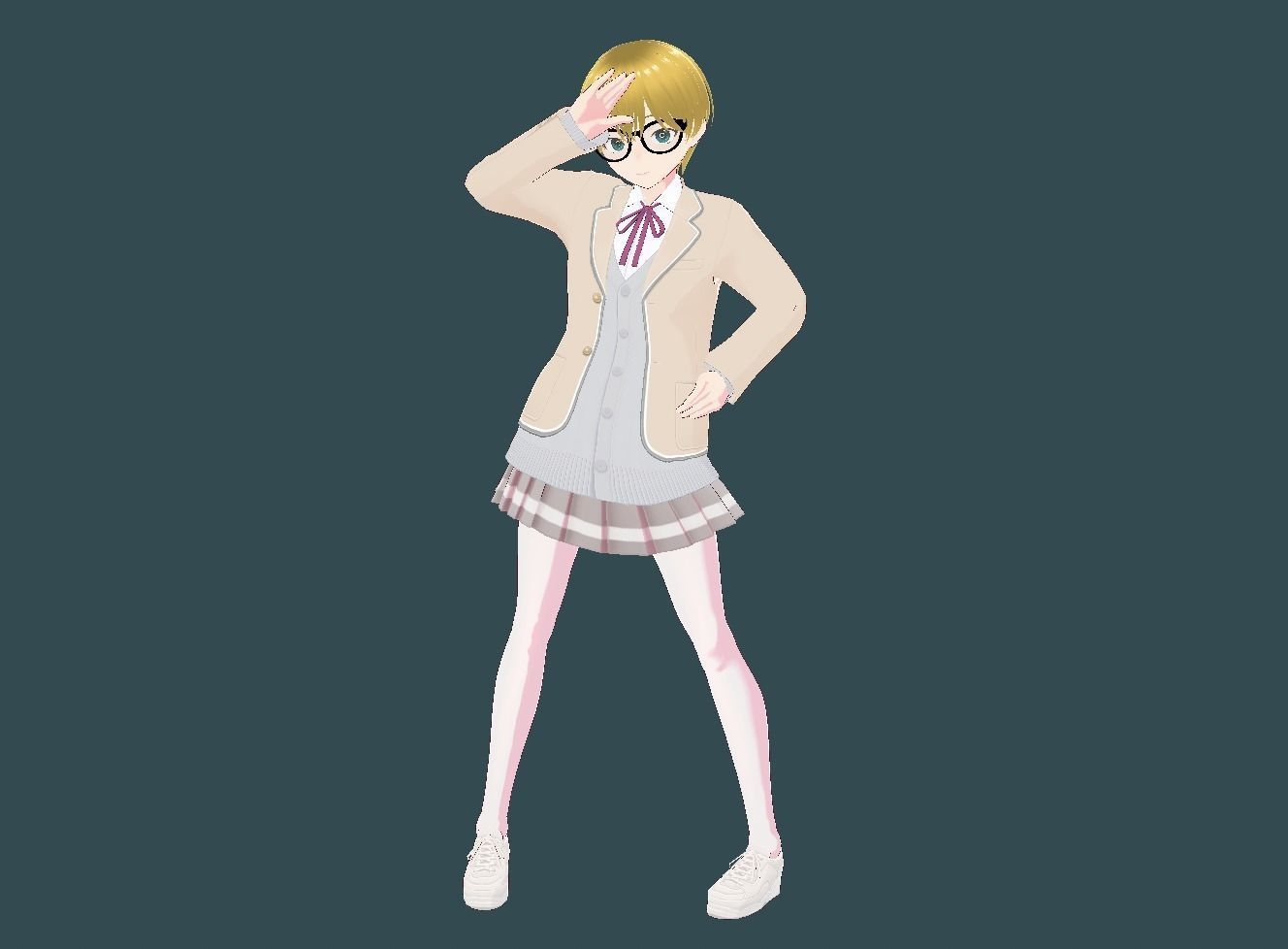 Vroid 3D cute anime character Model  Low-poly 3D model_4