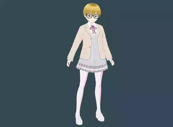 Vroid 3D cute anime character Model 