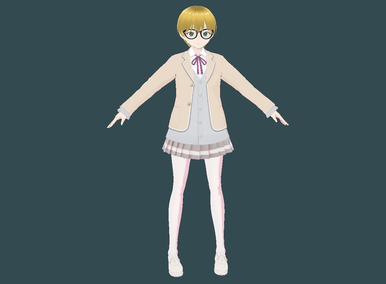 Vroid 3D cute anime character Model  Low-poly 3D model_5