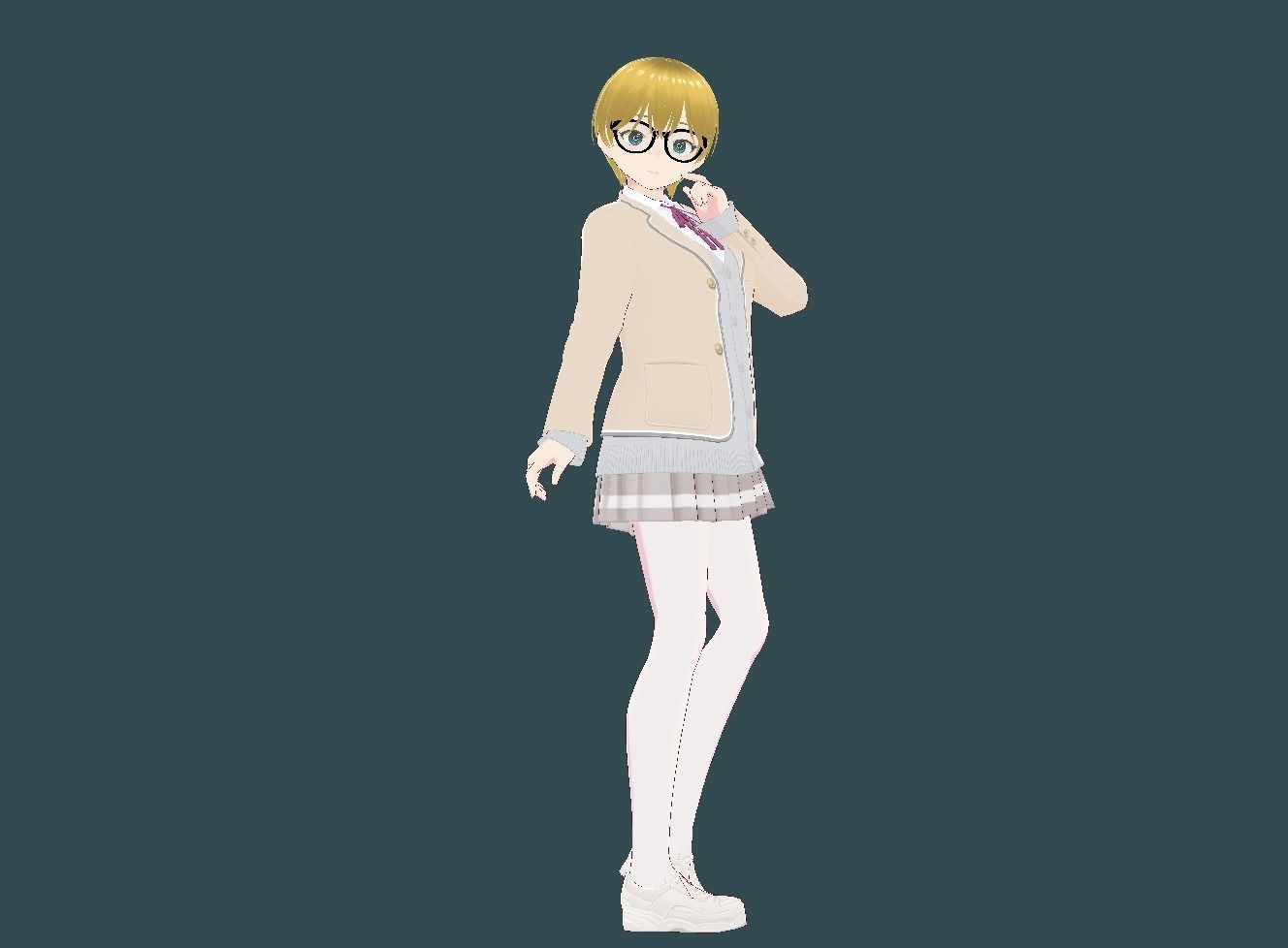 Vroid 3D cute anime character Model  Low-poly 3D model_2