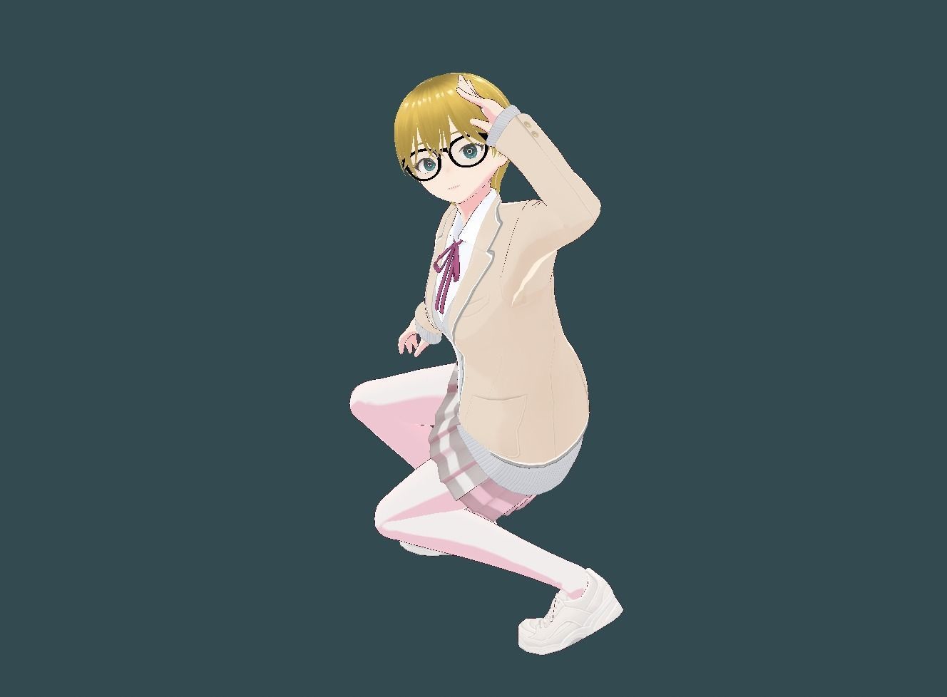 Vroid 3D cute anime character Model  Low-poly 3D model_6