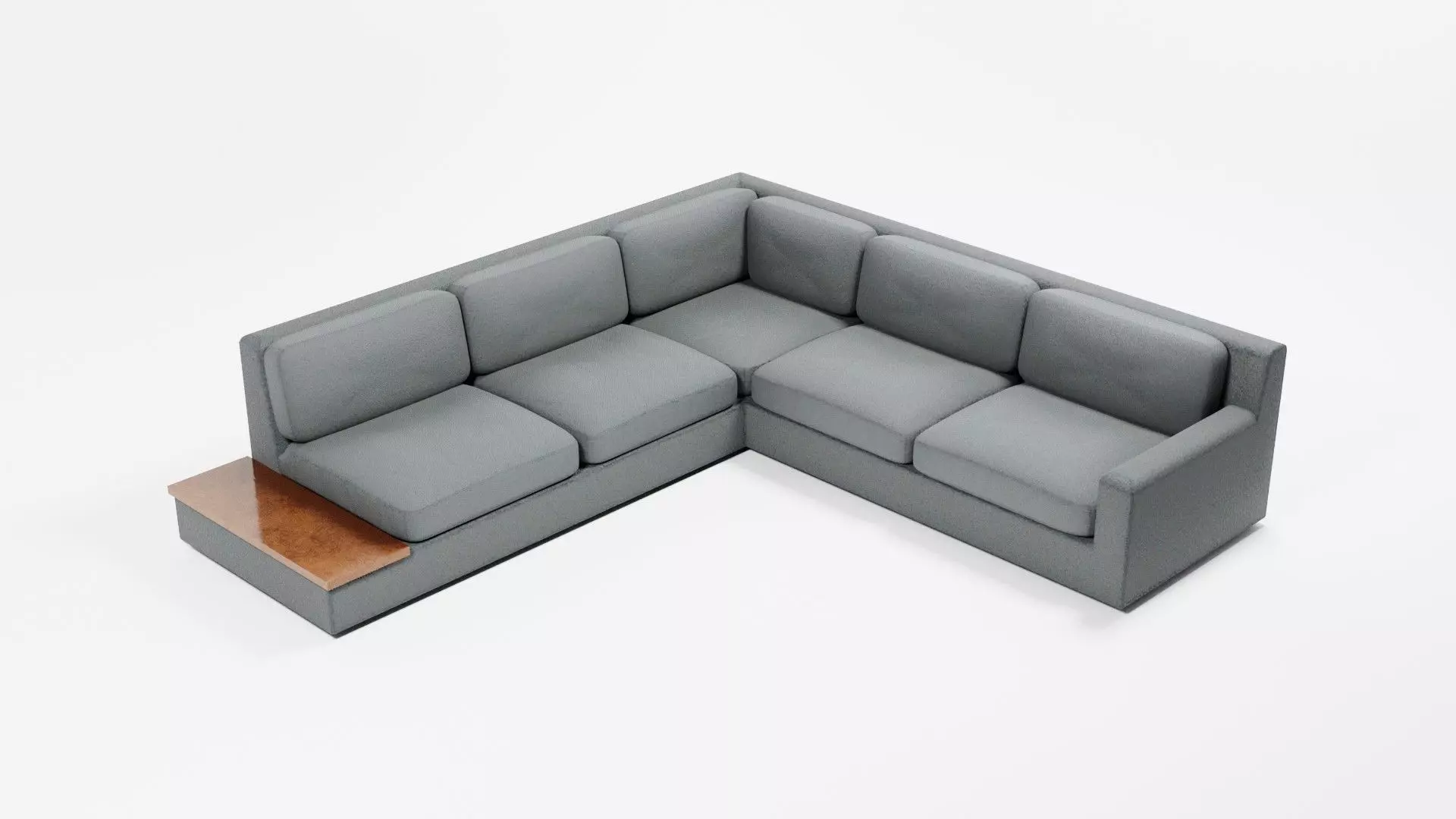 Corner sofa grey Free low-poly 3D model