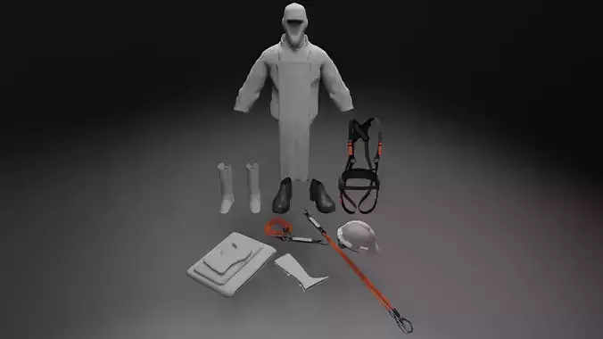 PPE Pack Low-poly 3D model