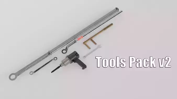 Tools Pack v2 Low-poly 3D model